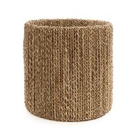 pantalla de lampara de mesa fibra de hierba marina bazar bizar chalki natural