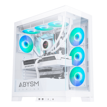 Caja ABYSM Danube Sava H500 White RGB Transparente, Blanco