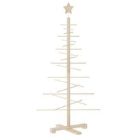 arbol de navidad de madera de adorno madera maciza pino 125 cm vidaxl