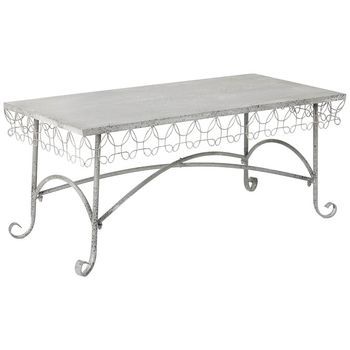 Mesa De Centro De Metal 120.65x56.52x52.07h Cm