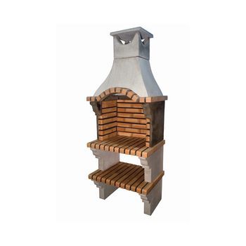 Bbq Crook I - Barbacoa Simple, Construido Con Ladrillo Y Cemento Refractario - 78x57x204cm