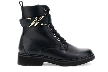 botines con cordones y accesorio black