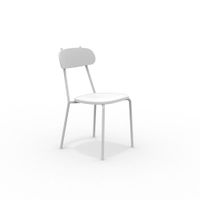conjunto de 4 sillas de jardin de metal blanco 45x53 cm 84h