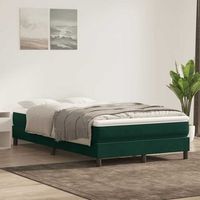 cama matrimonial  cama para adultos  cama box spring sin colchon verde oscuro terciopelo 120x220 cm cfw1013320