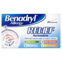benadryl allergy relief capsules - 24 capsules