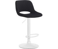 taburete de bar camden en terciopelo negro 46x42x86 cm