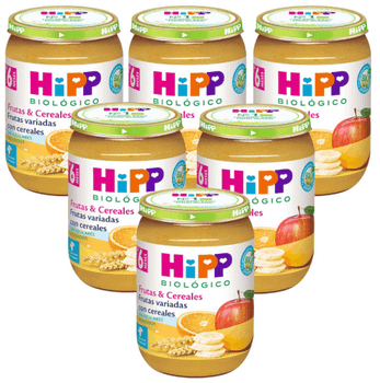 HiPP Tarrito de Frutas Variadas con Cereales BIO +6m 6x190 gr