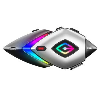 E01 Casco RGB Auriculares inalámbricos Bluetooth estéreo con sonido de graves CVC DSP cancelación doble de ruido asisten
