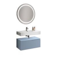 composicion bano 3 piezas venere blanco brilloazul cielo tiffany en mdf