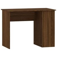 escritorio de madera contrachapada marron roble 100x55x75 cm vidaxl