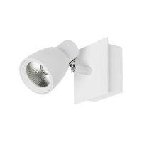 foco de pared led individual orientable de aluminio en blanco