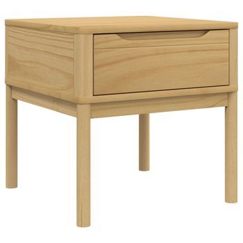 Mesita Floro Madera Maciza De Pino Marrón Cera 55x55x54 Cm Vidaxl