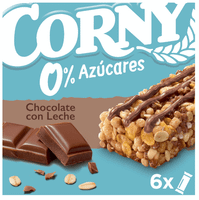 corny barrita chocolate con leche sin azucar anadido 6x20 gr