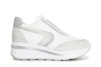zapatos slip-on de mujer en piel y glitter white 39