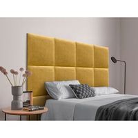 dhome cabecero tapizado para camas de 200cm compuesto de paneles autoadhesivos intercambiables de tela acualine cama lujo dormitorio acolchado 