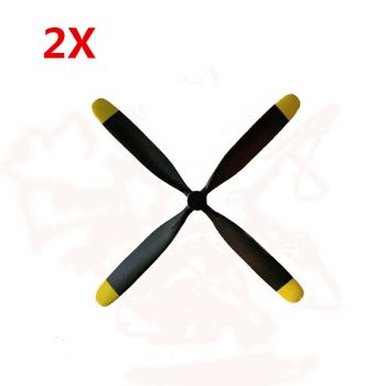 2PCS VolantexRC 768-1 Mustang P-51D Warbird RC Aiprlane Parte de Repuesto Hélice de 4 Palas de 3.0 mm