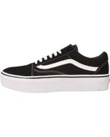 de vans off the wall vans old skool plataforma black-white negro