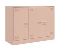 vidaxl aparador de acero rosa 99x39x73 cm