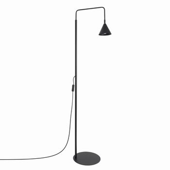 Lámpara de pie negro acero alt. 165 cm