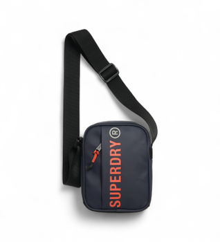 Superdry para mujer. Y9110268A Bandolera cruzada de lona marino (OSFA), Casual, Poliéster