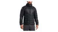 chaqueta con capucha de plumon haglofs l i m negro para hombre