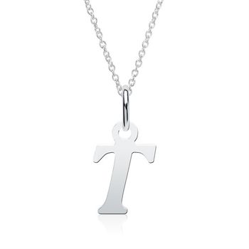Cadena letra T plata 925