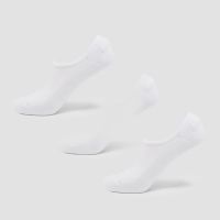 mp unisex invisible socks 3 pack - white - uk 2-5