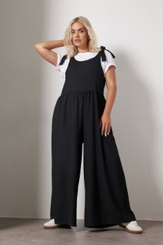 Yours Mono Negro Tirantes Anudables, Mujer Curvy Y Tallas Grandes, Yours