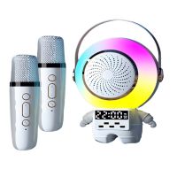 klack altavoz karaoke con forma de astronauta y doble microfono