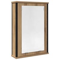mueble de bano con espejo de roble artesanal 42x12x60 cm vidaxl