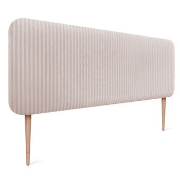 Dhome Cabecero Tapizado Liso Con Patas Redondeado Tejido Luxury Para Pared Acústicos Cabeceros Absorbentes Cabezal Cama Dormitorio (cream, 140cm)