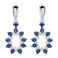 pendientes de diamantes 14 quilates zafiros de oro 031 ct