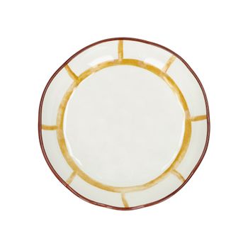 Plato de porcelana amarilla