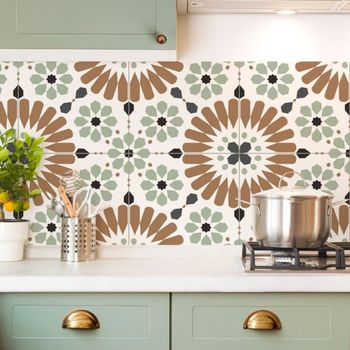 Frente de cocina en aluminio - 360 x 50 cm - verde