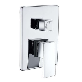 Kibath Grifo Empotrado De Ducha Solo Grifo Monomando Casi Acabado Cromo Brillo Fabricado En Latón