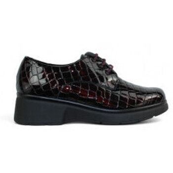 Pitillos Zapatos Mujer zapato cordon piel efecto coco brillo piso bloque goma para mujer