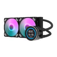 refrigeracion liquida darkflash dn-d240 240 mm lcd 2 ventiladores argb alto rendimiento