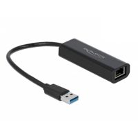 tarjeta de red delock 66299 usb-a ethernet 25 gbs cable 15 cm negra