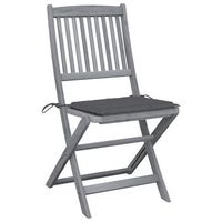 4 uds sillas de jardin  silla de exterior  sillon jardin plegables cojines madera maciza acacia