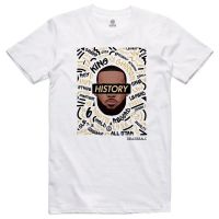 camiseta dearbball - the king history words white