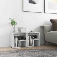 mesitas de noche 2 uds - mueble para dormitorio - madera contrachapada - blanco 40x30x40cm