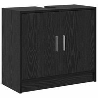 gabinete de bano roble negro 63 x 29 x 55 cm vidaxl