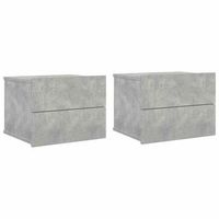 mesitas de noche 2 uds contrachapada gris hormigon 40x30x30cm vidaxl