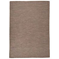 alfombra de exterior de tejido plano marron 160x230 cm vidaxl