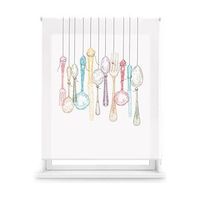 estor enrollable translucido con estampado - estor tamano 130x180 - estor modelo cutlery  blindecor