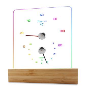 Termómetro E Higrómetro Para Sauna Con Luz Rgb