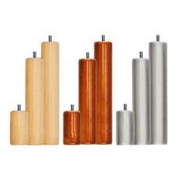 pack de 7 patas de madera maciza - para somier o bases tapizadas - altura 10cm - color haya factory colchon