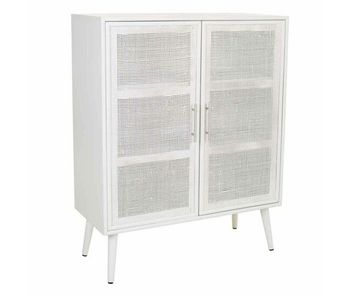 Armario alexandra house living plateado white wedding bambú madera mdf 37 x 101 x 80 cm