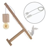 sobremesa basic 1xe27 l12xan27xal39cmmadera blancomadera natural