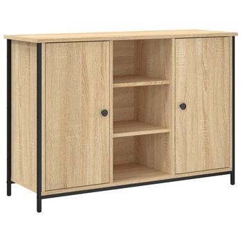 Aparador De Madera De Ingeniería Roble Sonoma 100x35x70 Cm